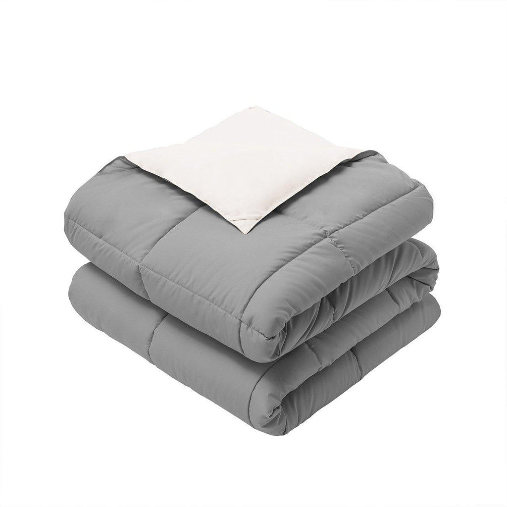 Reversible Lightweight Plush Down Alternative Throw / Home & Travel Blanket
