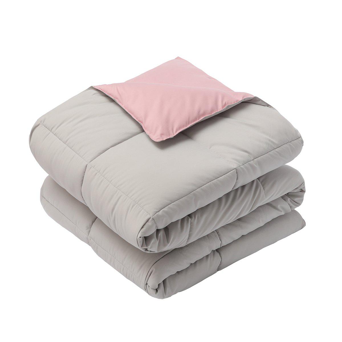 Reversible Lightweight Plush Down Alternative Throw / Home & Travel Blanket