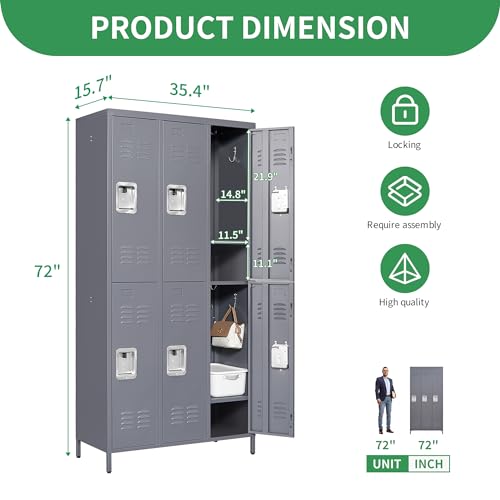 9 Door Steel Storage Locker (Black) T1037