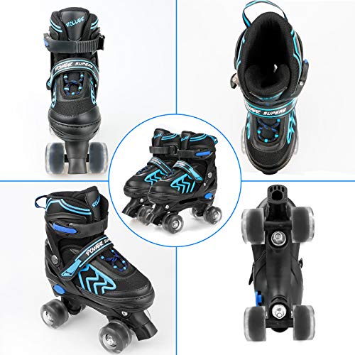 Adjustable Toddler Kids Roller Skates with Light Up Wheels U974