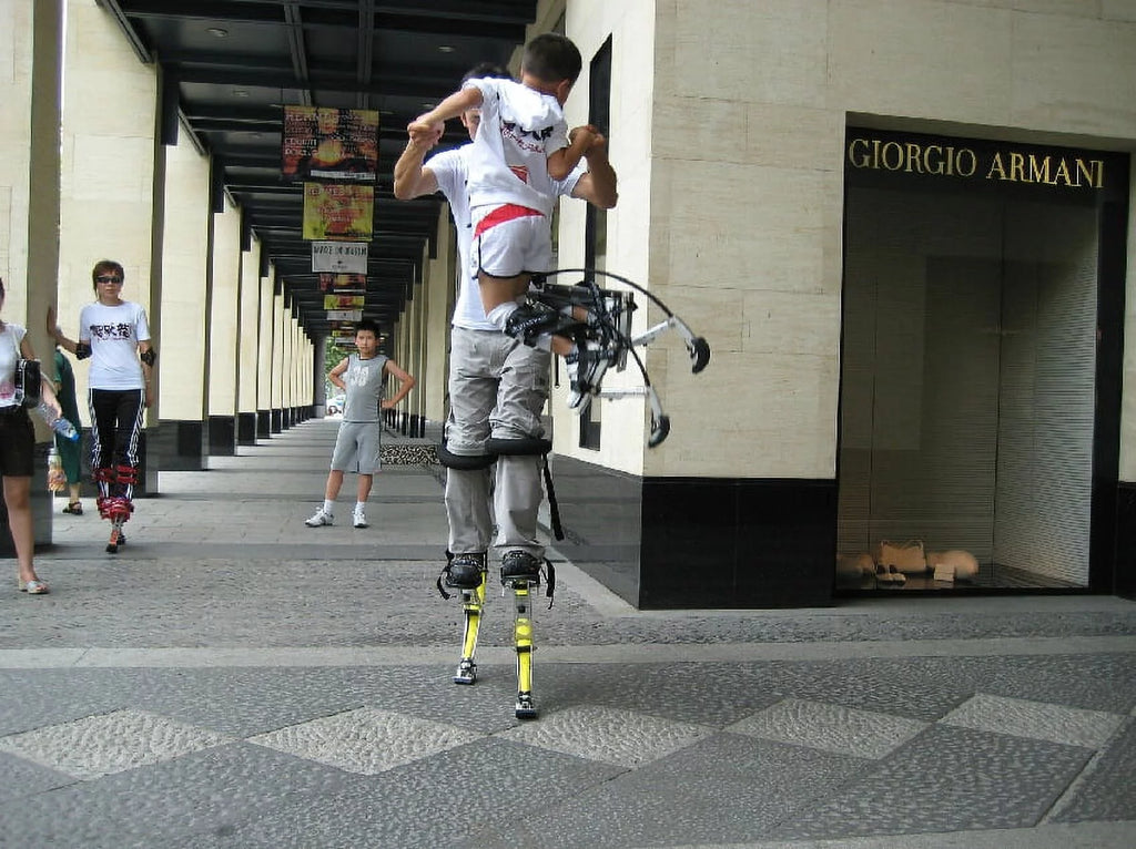 Black Kangaroo Shoes Jumping Stilts U62805
