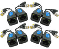 4 Pair Passive Video Balun BNC to RJ45 Adapter with Power 1080P-8MP Analog Camera Network Transceiver Cat5e/Cat6 to BNC Connector D182183