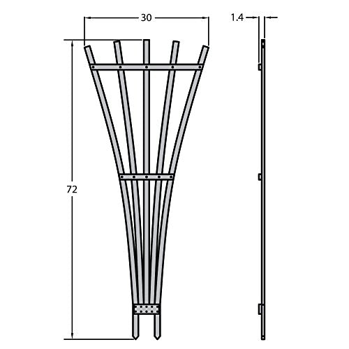 White Traditional Fan Trellis H708