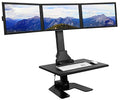 Triple Monitor Electric Standing Desk Converter with 3 Mounts for Screens up to 32" Q275