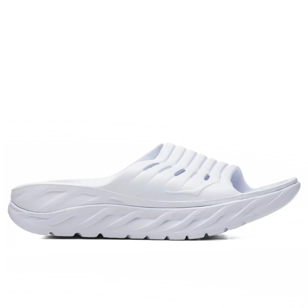 White Unisex Recovery Slides W2148