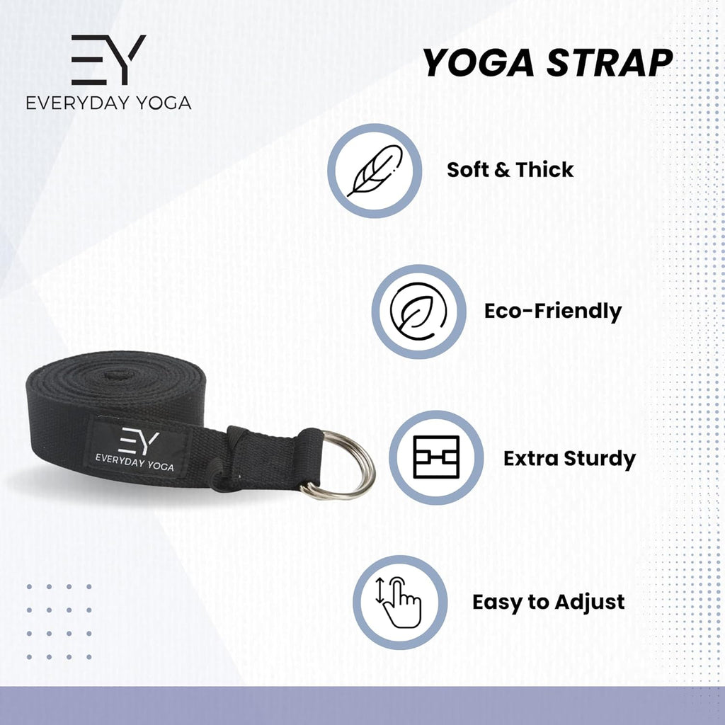 Plum Rectangular Yoga Bolster and Yoga Strap Set T239505