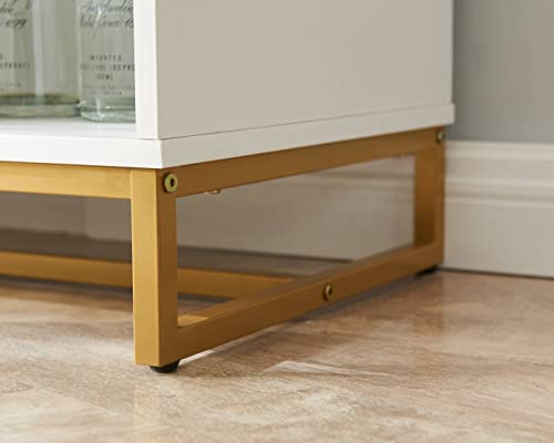 White Wine Bar Cabinet with Wine Rack J201