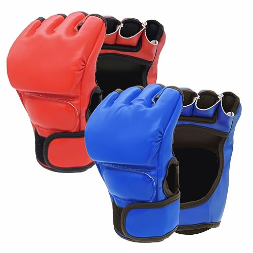 2 Pairs Leather Boxing Gloves O2449