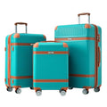 Hard Shell Expandable Travel Suitcase with Spinner Wheels, TSA Lock (20/24/28, Blue) P7036