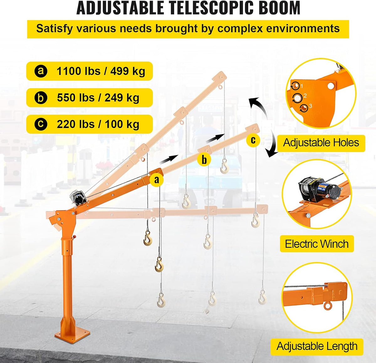 Truck Crane Frame with Adjustable Telescopic Boom R91883