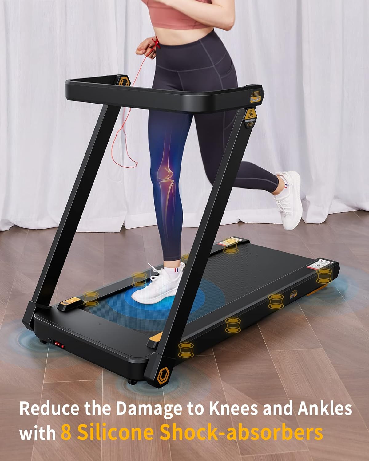 3 in 1 Folding Treadmill with Removable Desk and LCD Display X69059