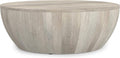 White Wash Drum Coffee Table D627