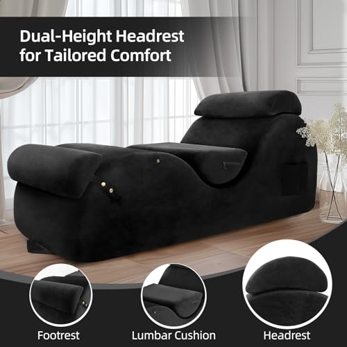 Pink X-L Chaise Lounge Chair with Headrest T86351