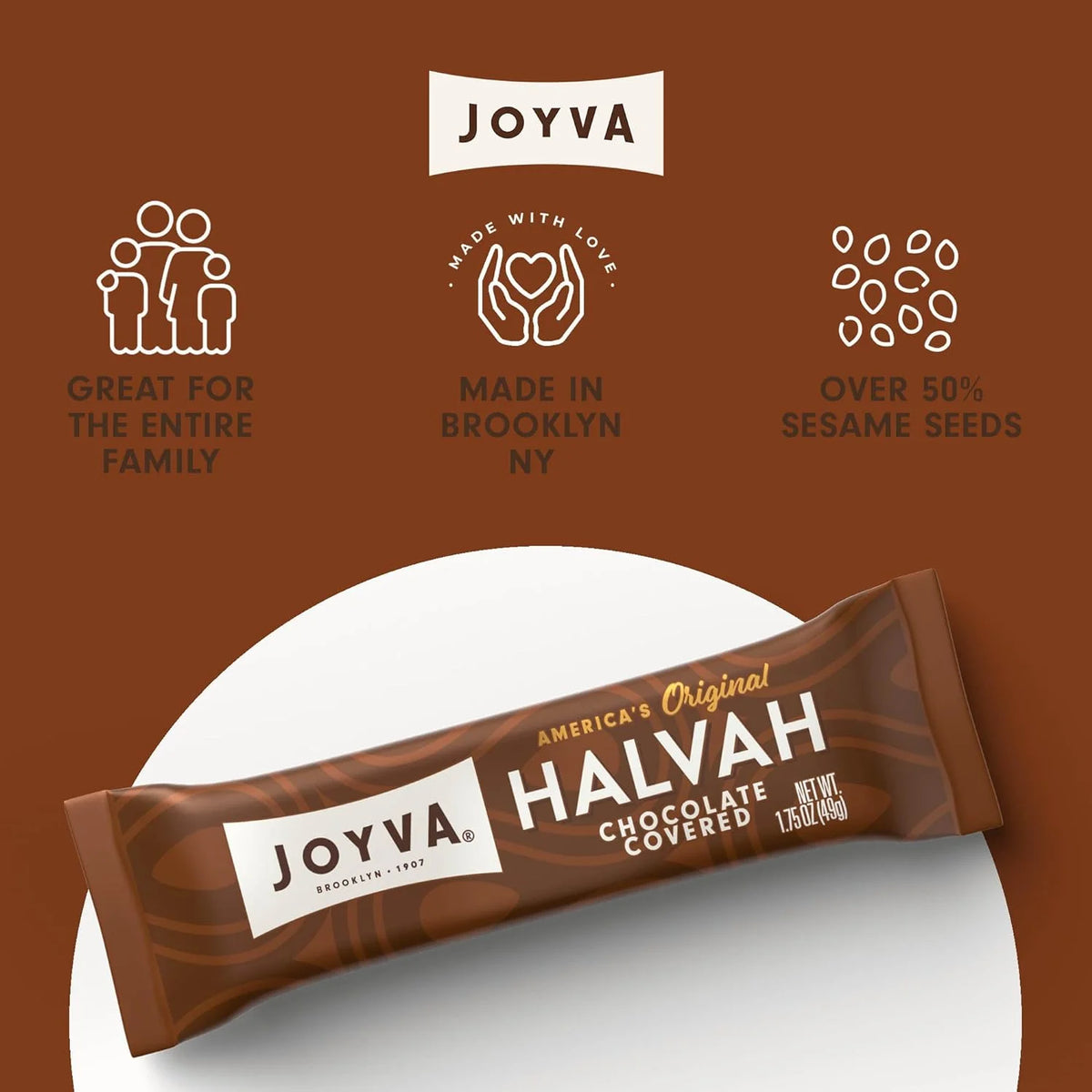 1.75 oz Chocolate Covered Halvah Bars V394