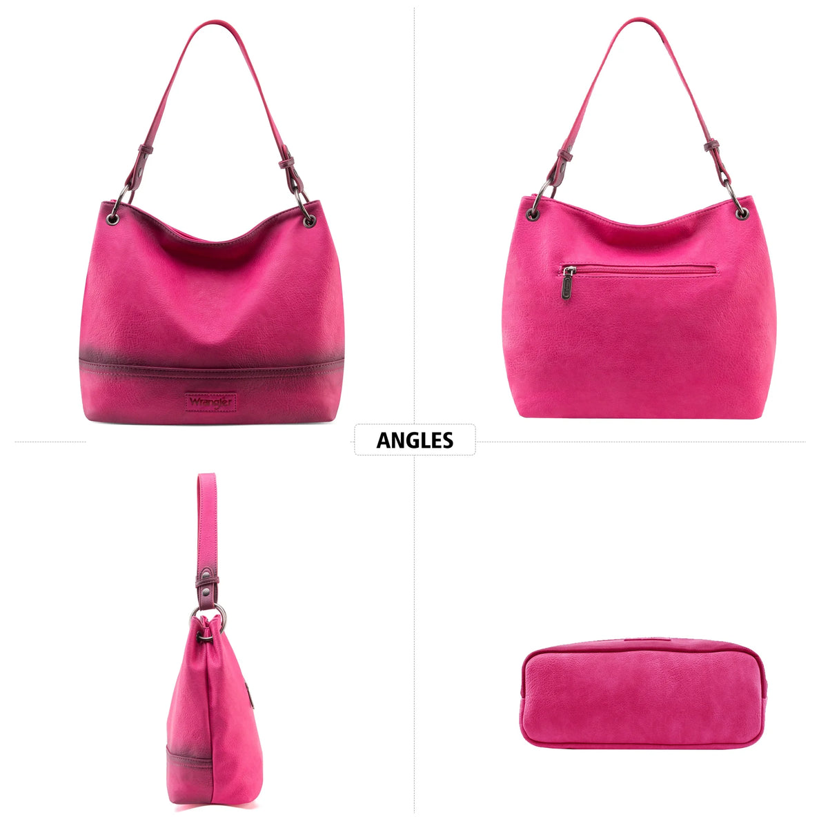 Distressed-Hot Pink Leather Tote Bag J82943