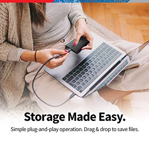 2TB Portable External Hard Drive USB 3.0 Black V5079