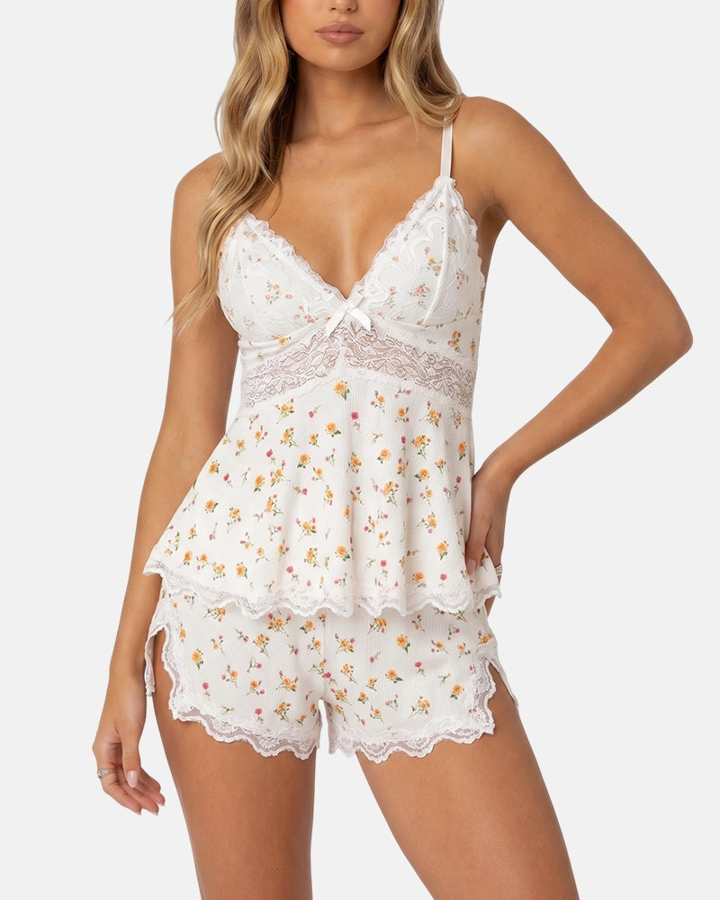 Lace-Trim Modal Cami & Shorts Pajama Set