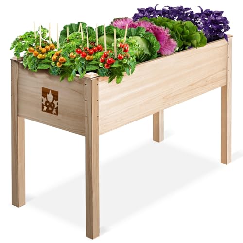Natural Cedar Wood Elevated Raised Garden Bed 48x24x30 C864