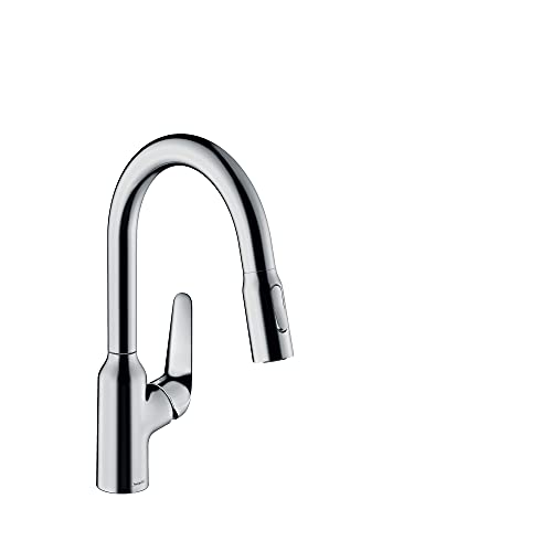 Black High Arc Kitchen Faucet with Pull Down Sprayer M39737