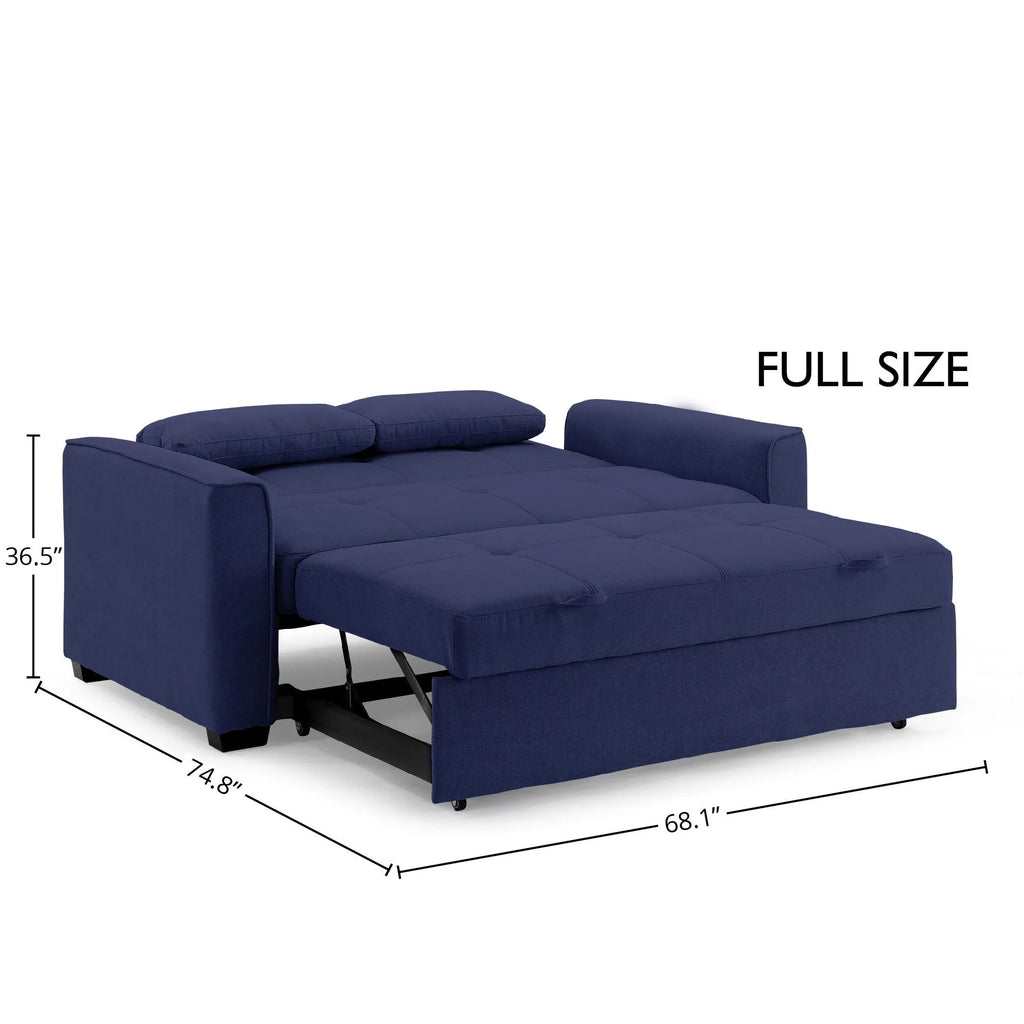 Navy Chenille Sleeper Sofa P285293