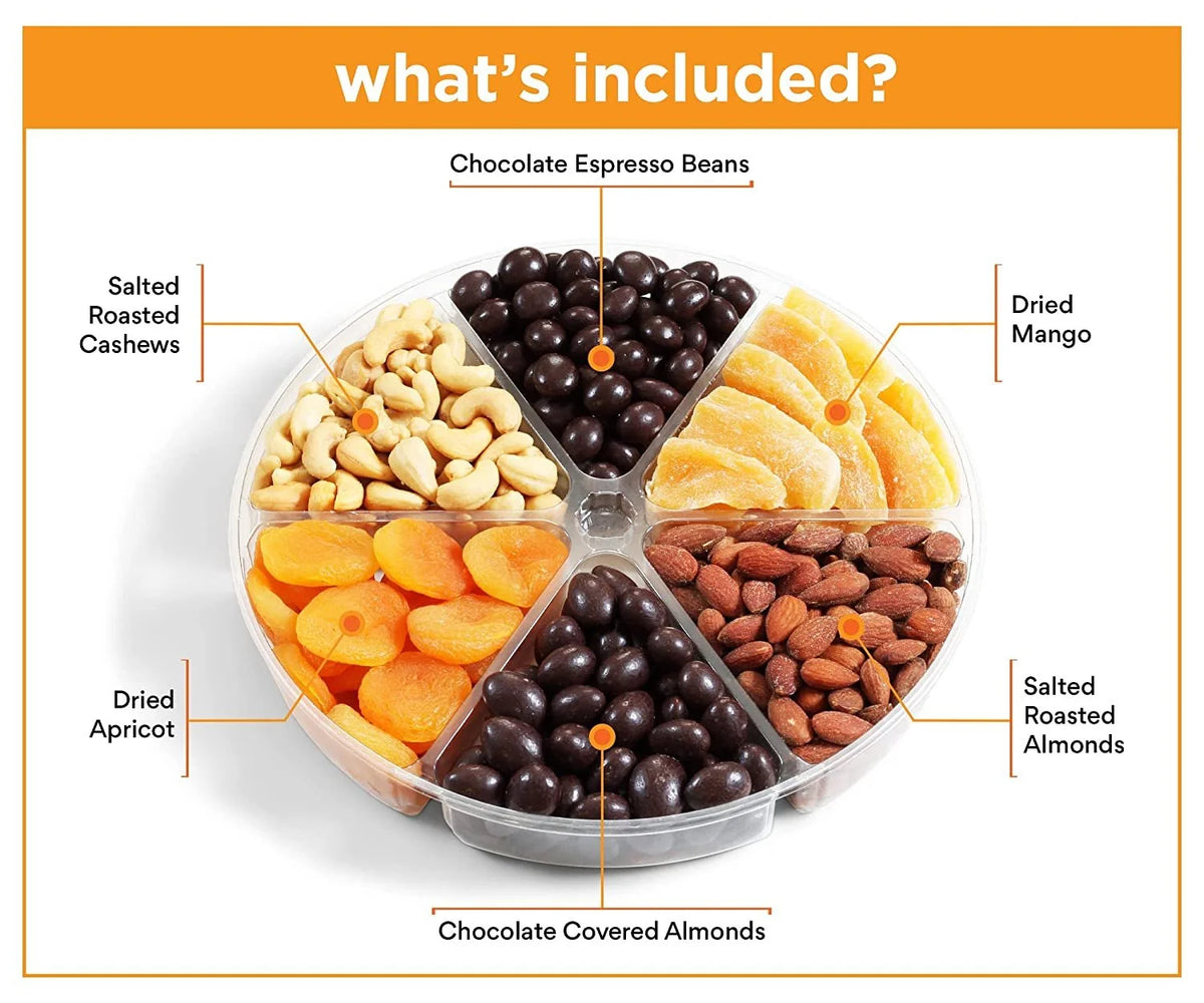6-Pt Chocolate and Dried Fruit Gift Tray O61220
