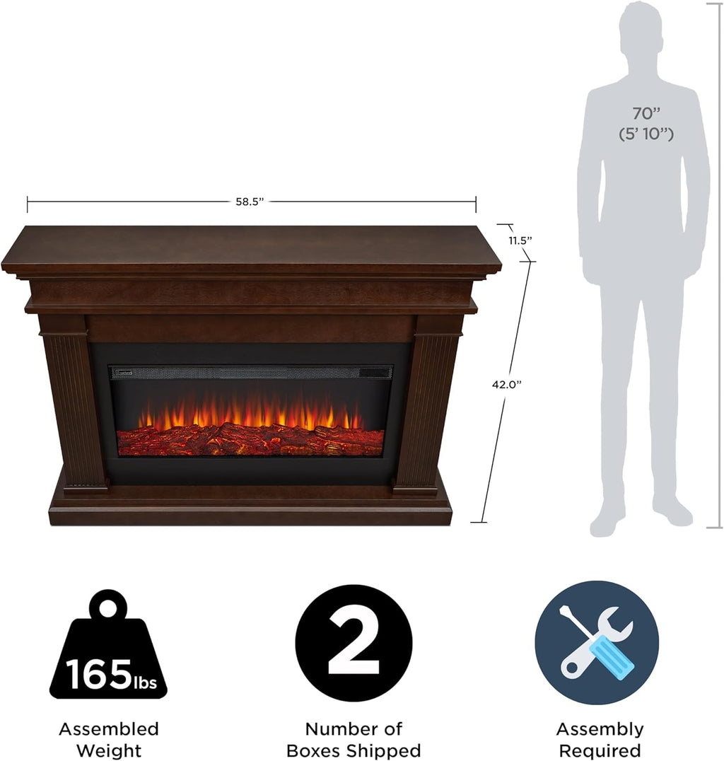 59" Electric Fireplace with Mantel U381999