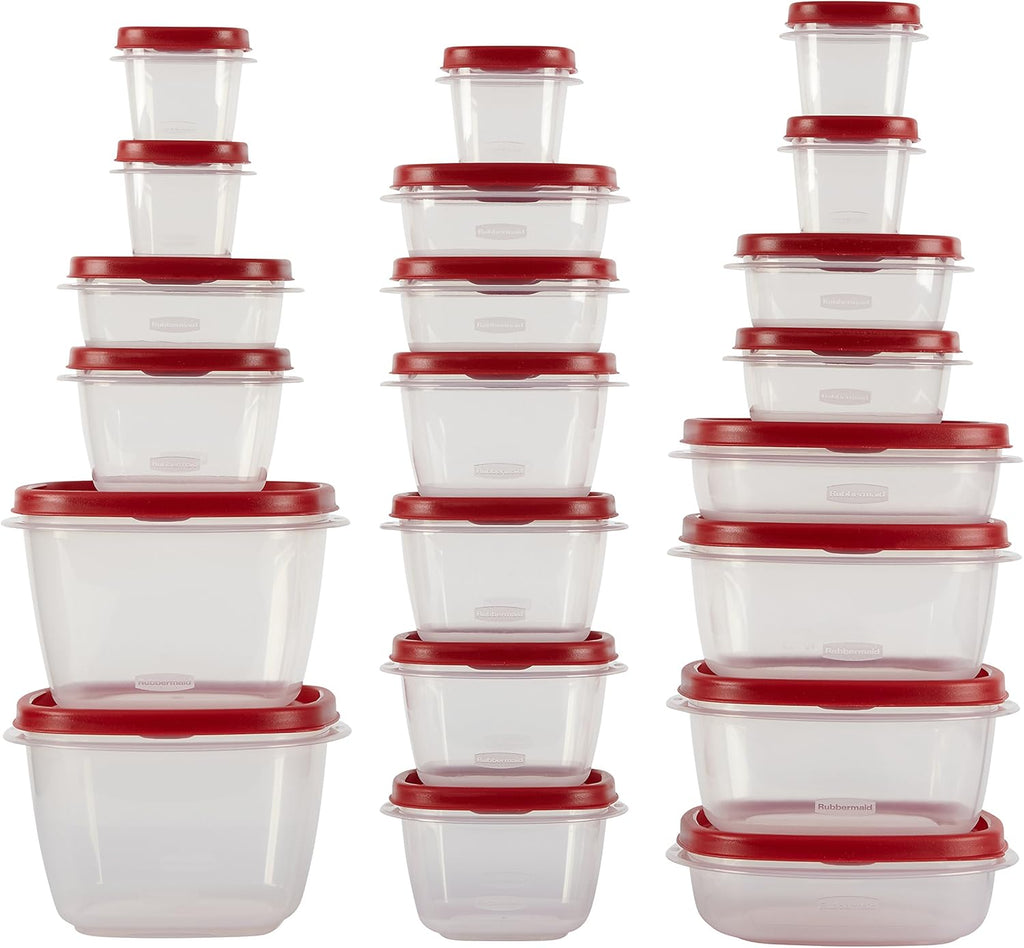 42 Piece Red Food Storage Containers J143774