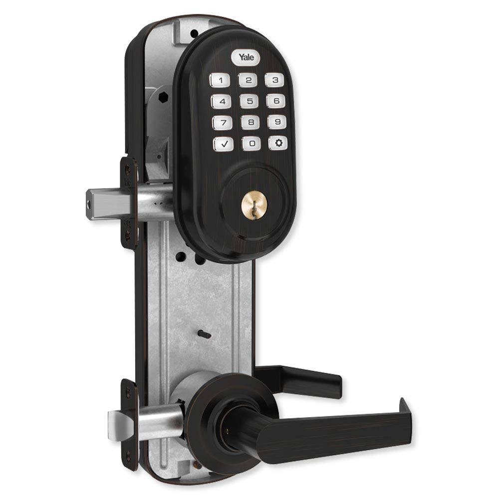 Z-Wave Interconnected Lockset with Push Button Deadbolt O8078