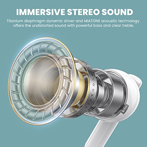 White Wireless Earbuds with Charging Case X7628