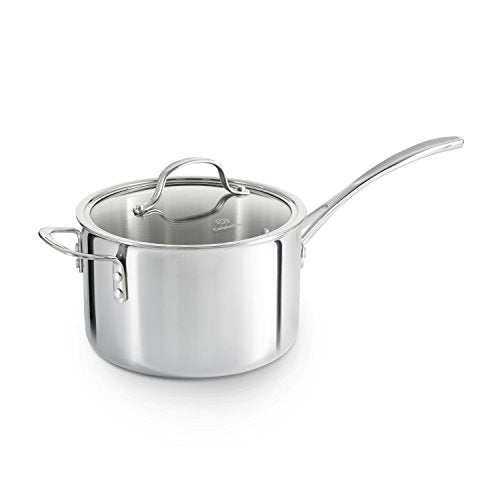 Tri-Ply Stainless Steel 1-1/2-Quart Sauce Pan with Cover M4390