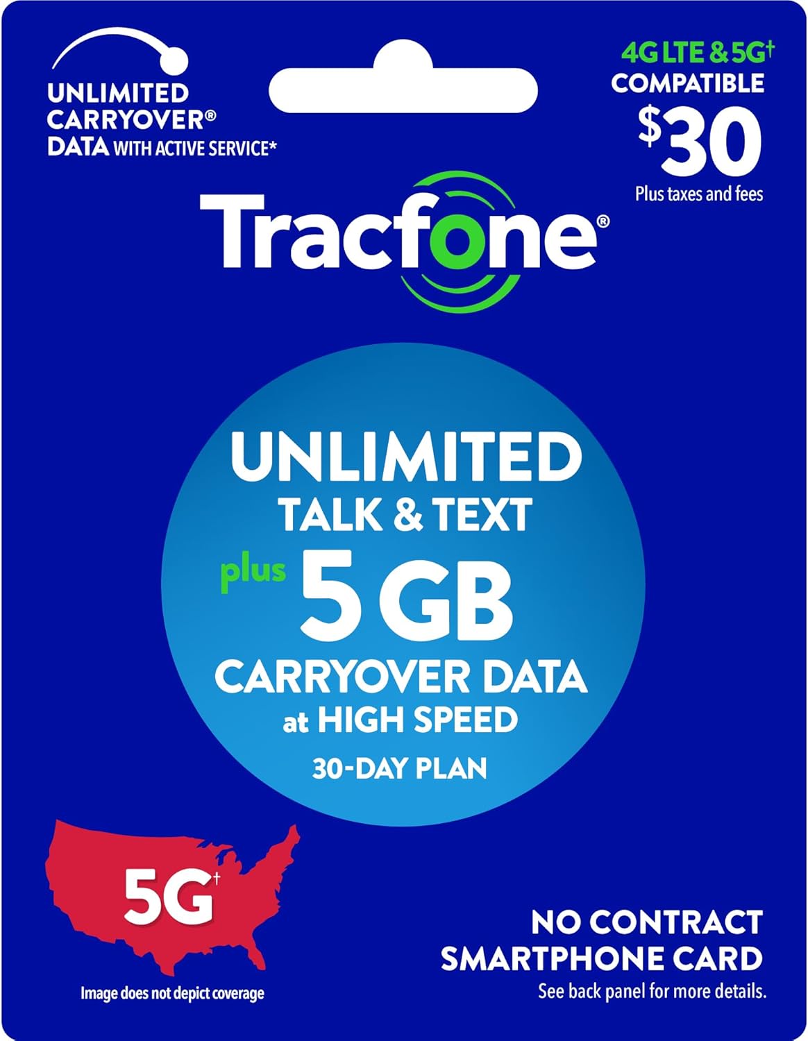 $30 Unlimited Talk and Text, 4GB of Data / 30 Days N32374