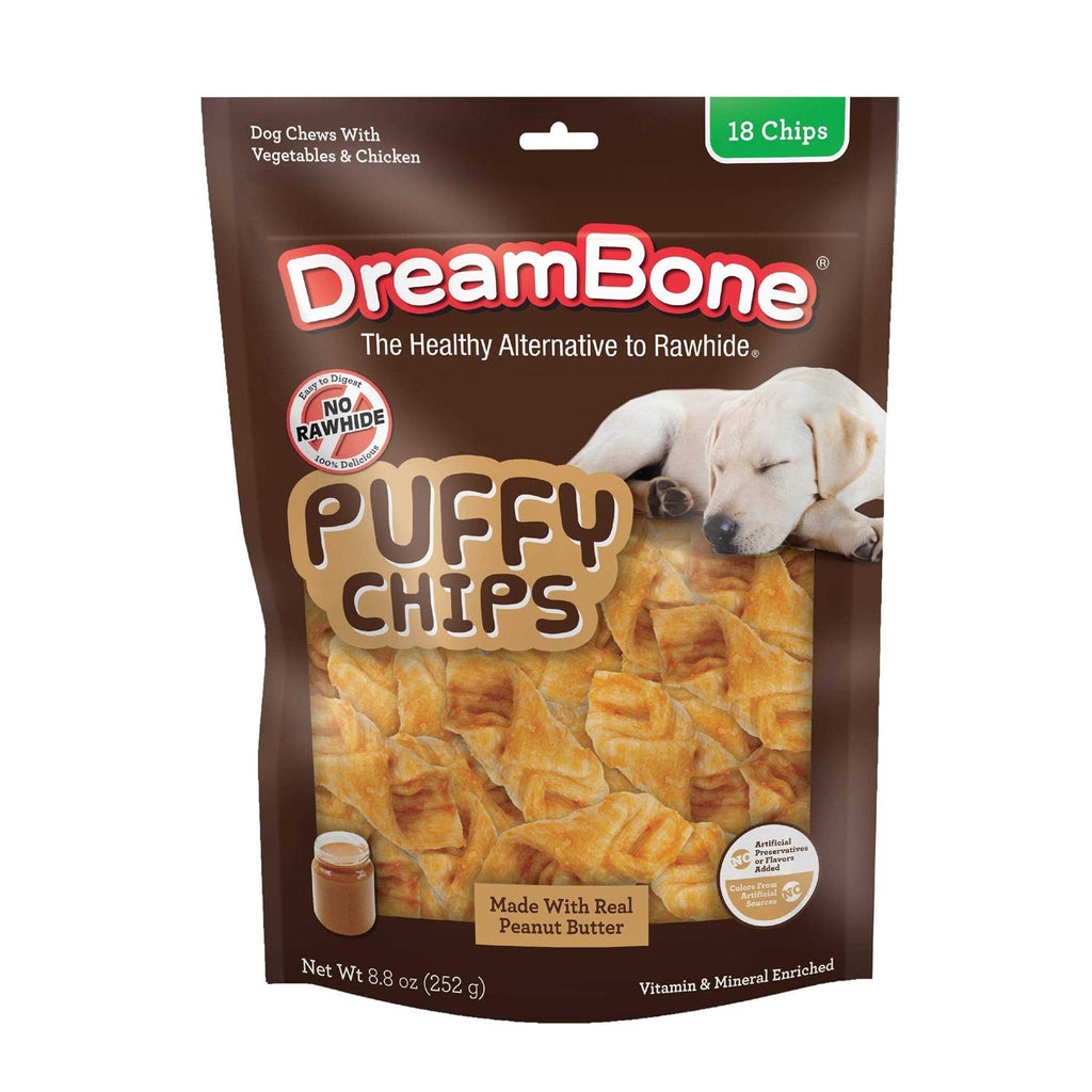 Peanut Butter Puffy Chips Chews Dog Treats D629917