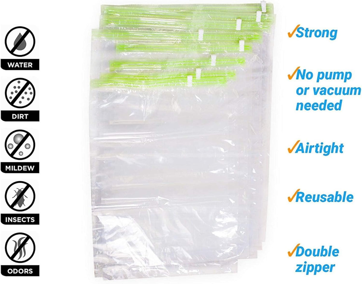 8 Space Saver Bags Roll-Up Compression Packing U78218