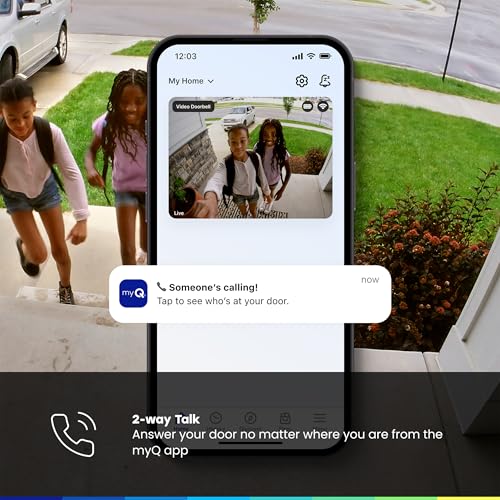 Black 2K Video Doorbell with Battery/Wired G7216