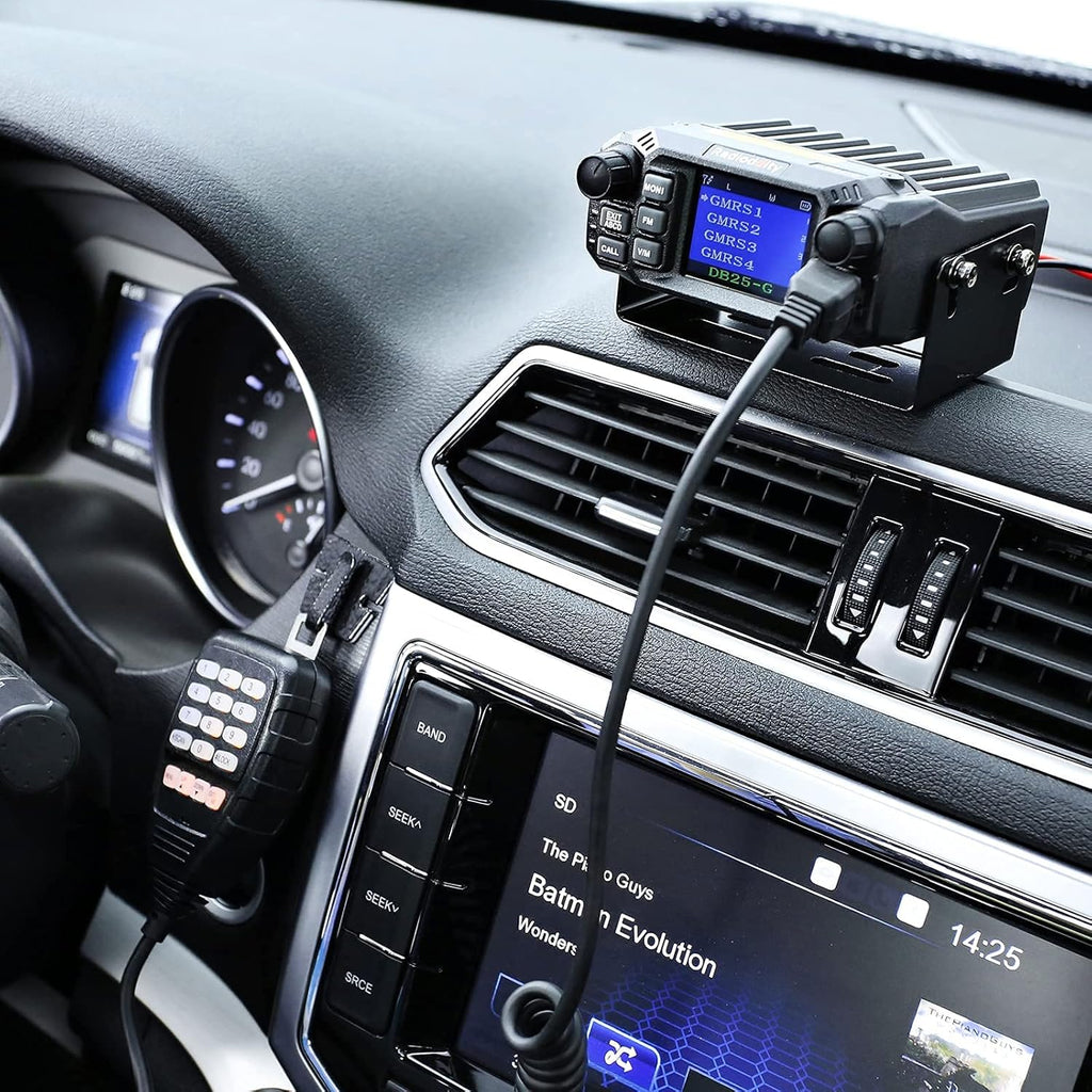 GMRS Mobile Radio, 25 Watts, Dual Band Scanning Receiver E73794