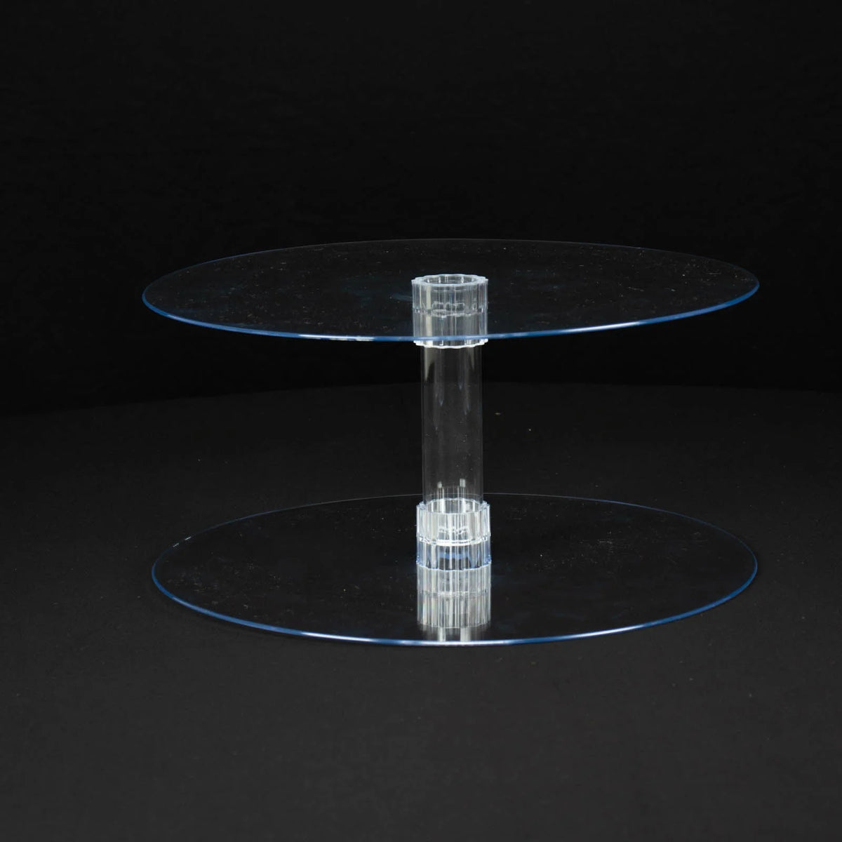 2 Tier 18 inch Acrylic Crystal Glass Clear Cupcake Stand C618