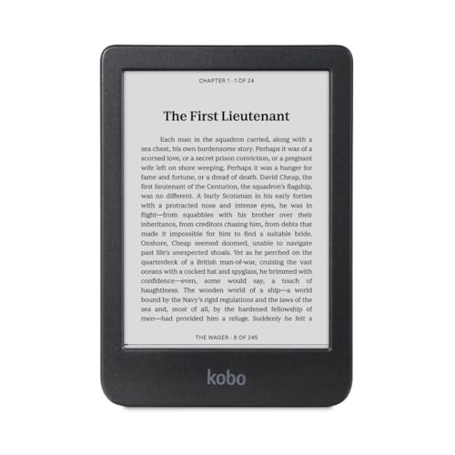 Black 6" Glare-Free Touchscreen eReader with 16GB Storage H38275