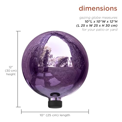 10" Diameter Blue Glass Gazing Globe N924620