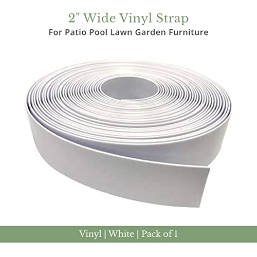 White 2" x 20' Vinyl Strap Roll B3467