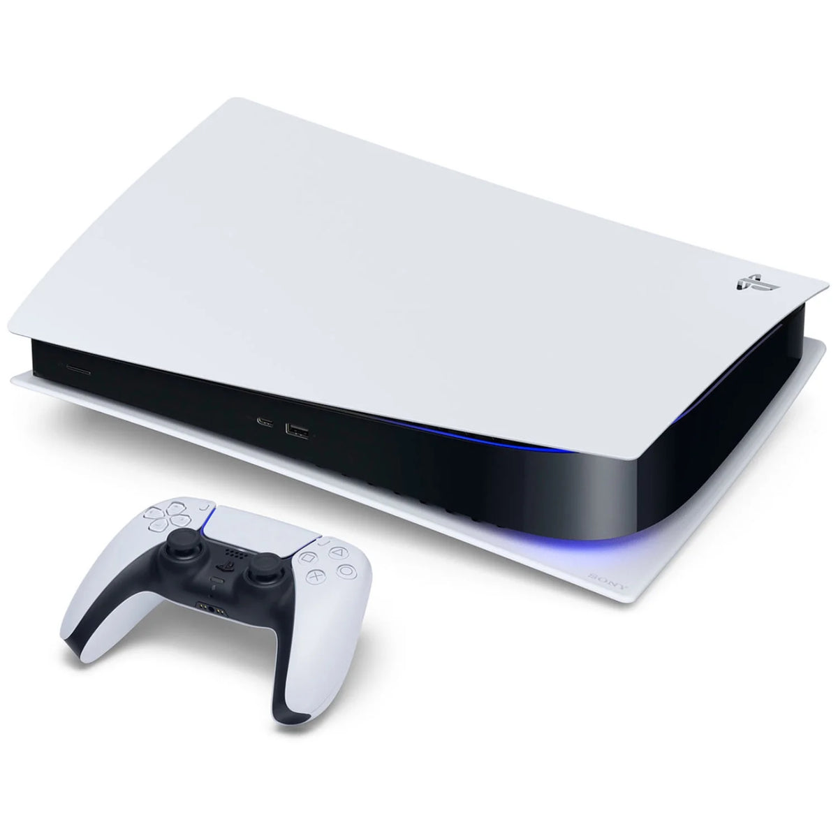 Playstation 5 Digital Edition Console with Blue Controller and Black PULSE 3D Headset Q82122
