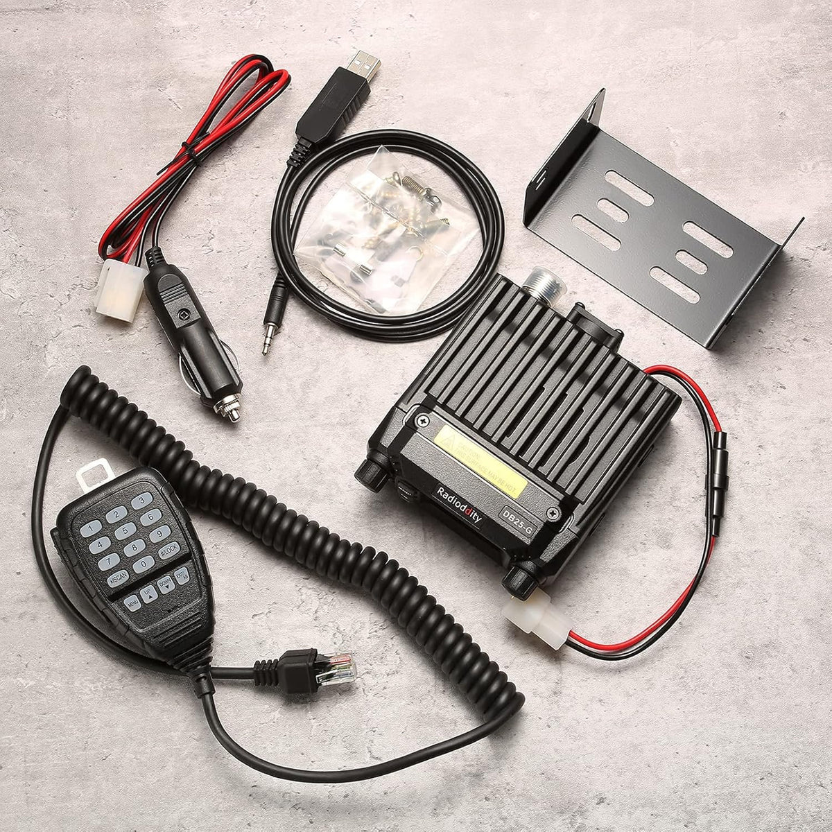GMRS Mobile Radio, 25 Watts, Dual Band Scanning Receiver E73794