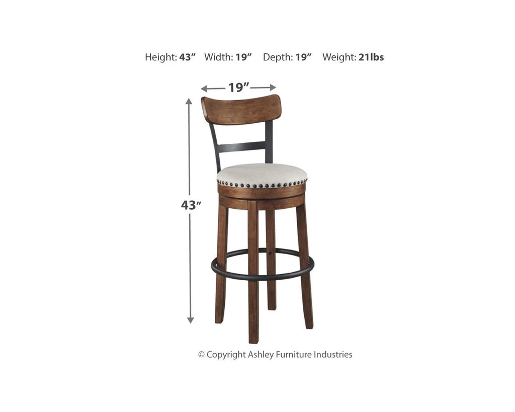 Brown Bar Height Bar Stool L399