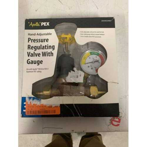 3/4 in. Bronze Double Union PEX Water Pressure Regulator with Gauge D1725