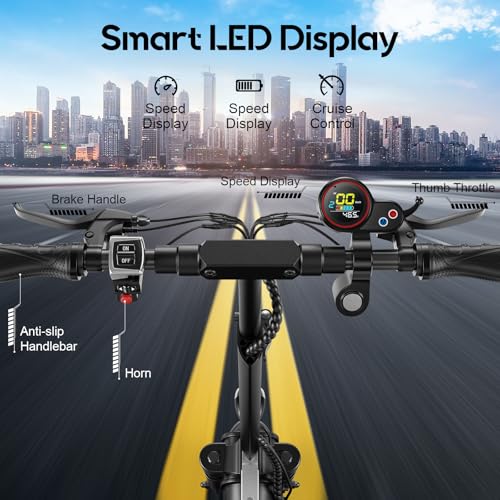 30MPH 800W Motor 10" Off-Road Tires Foldable Electric Scooter with Seat L473340