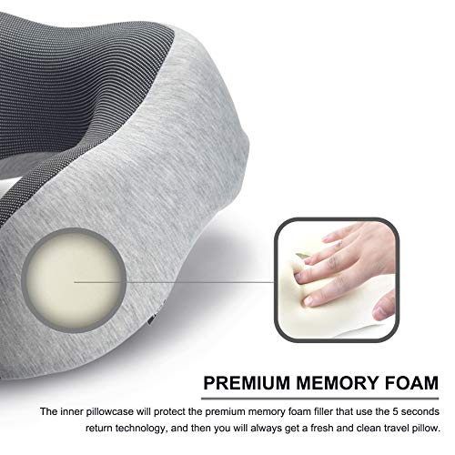 100% Pure Memory Foam Travel Neck Pillow E13573