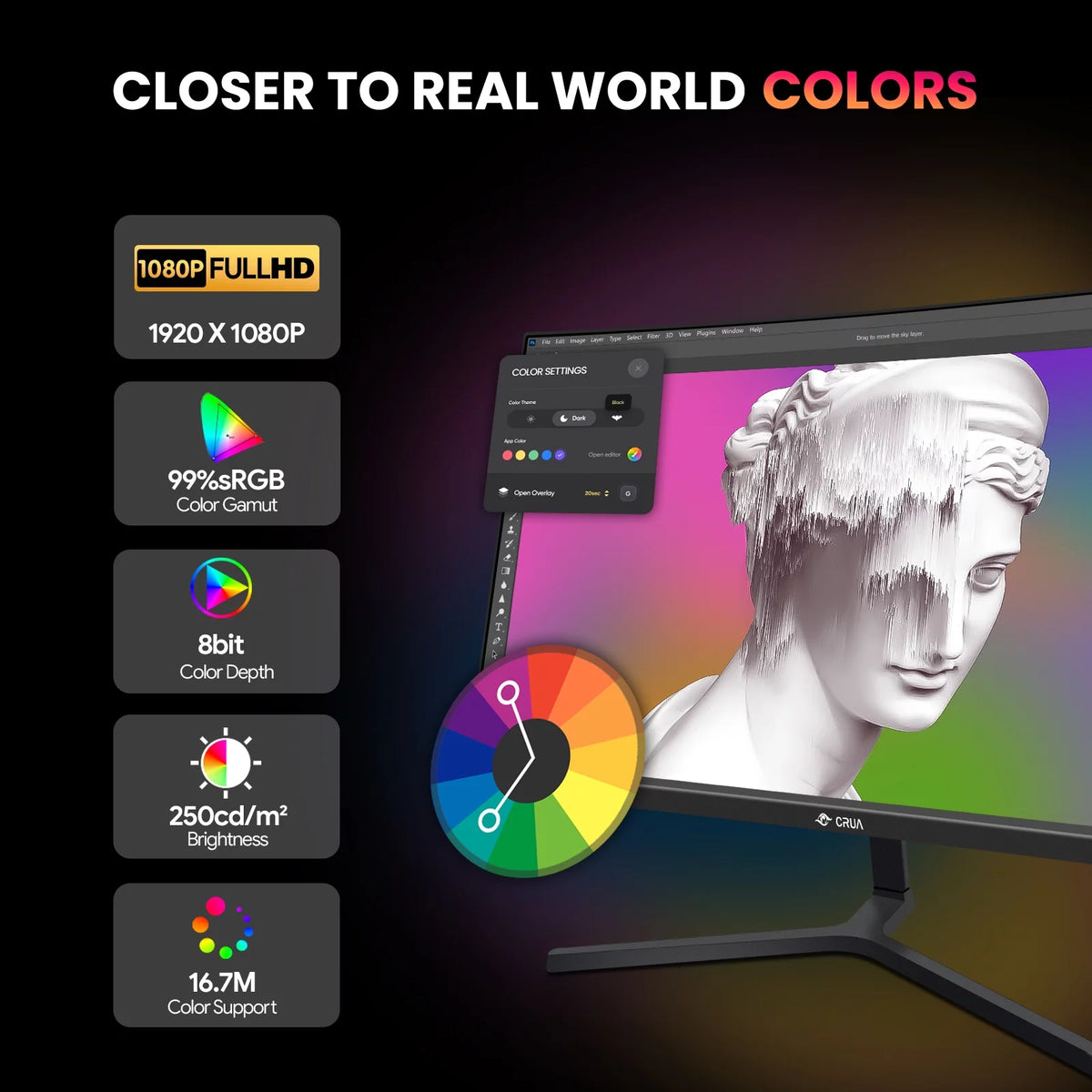 24" 165Hz Curved FHD 1080P Frameless Gaming Monitor G160528