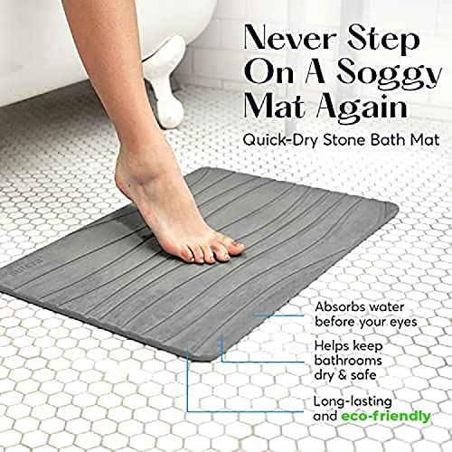 Gray Stone Bath Mat Q7448