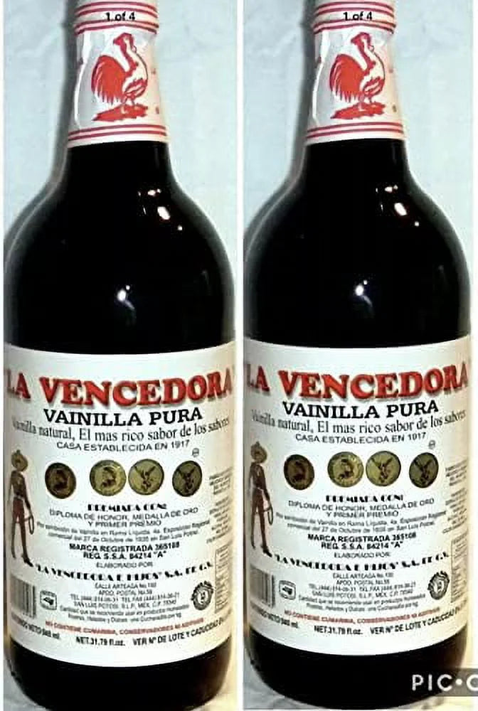 31oz Pure Mexican Vanilla Extract 2 Glass Bottles T317118