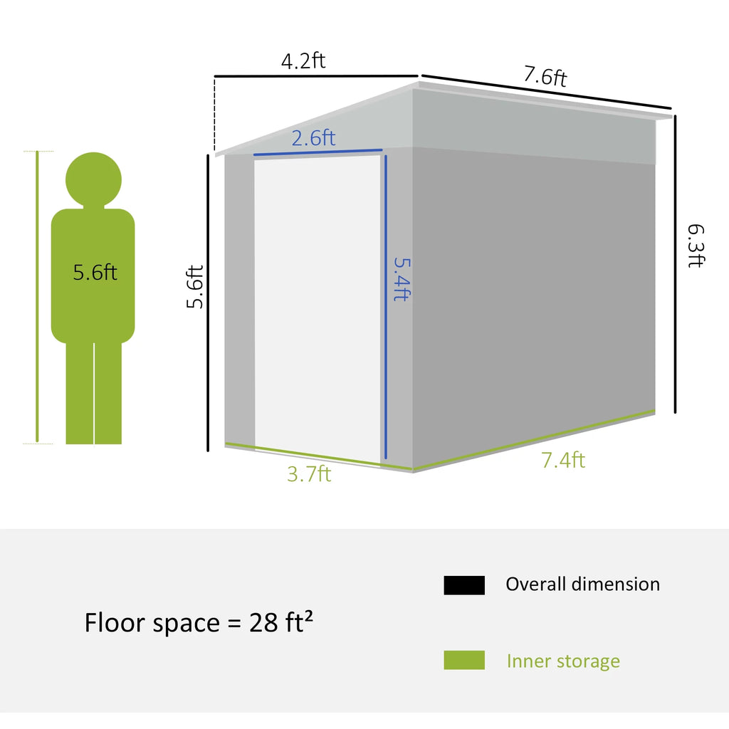 Metal Outdoor Storage Shed with Lockable Door P34256