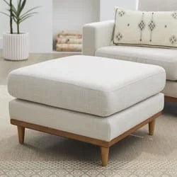 Light Honey Wood Frame Ottoman U93259